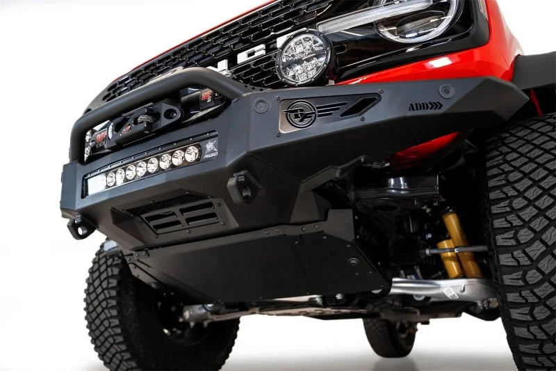 Addictive Desert Designs 2021 Ford Bronco Rock Fighter Skid Plate (Use w/ Rock Fighter Front Bumper) - Installation View