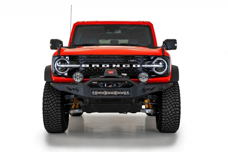 Addictive Desert Designs 2021+ Ford Bronco Rock Fighter Front Bumper - Hammer Black - Main Product View