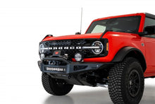 Load image into Gallery viewer, Addictive Desert Designs 2021+ Ford Bronco Rock Fighter Front Bumper - Hammer Black - Back View