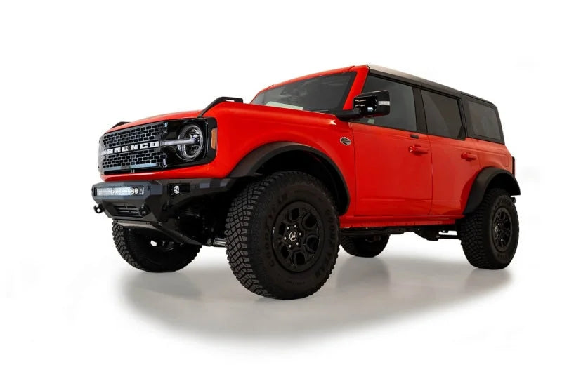 Addictive Desert Designs 2021+ Ford Bronco Stealth Fighter Front Bumper w/ Winch Mount - Side View