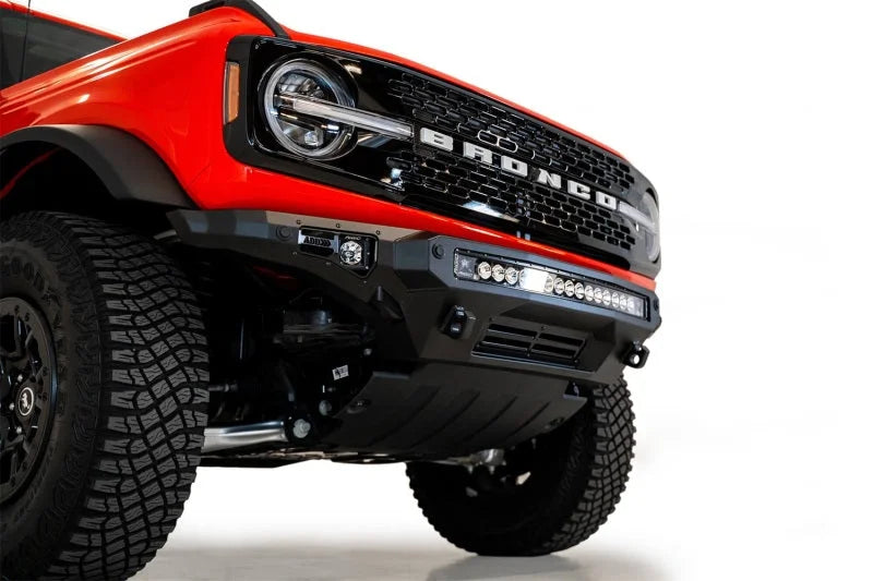 Addictive Desert Designs 2021+ Ford Bronco Stealth Fighter Front Bumper w/ Winch Mount - Back View