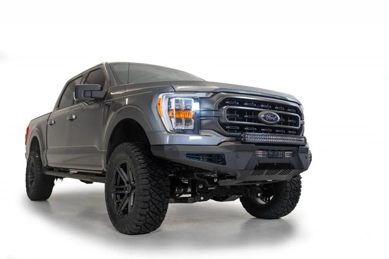 Addictive Desert Designs 2021 Ford F-150 HoneyBadger Front Bumper w/ Top Hoop - Installation View