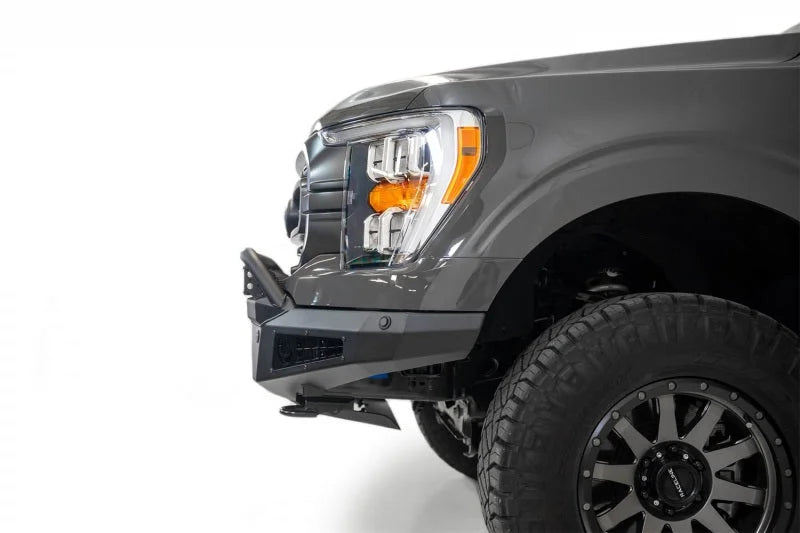 Addictive Desert Designs 2021 Ford F-150 HoneyBadger Front Bumper w/o Top Hoop - Side View