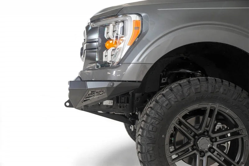 Addictive Desert Designs 2021 Ford F-150 Stealth Fighter Front Bumper - Installation View