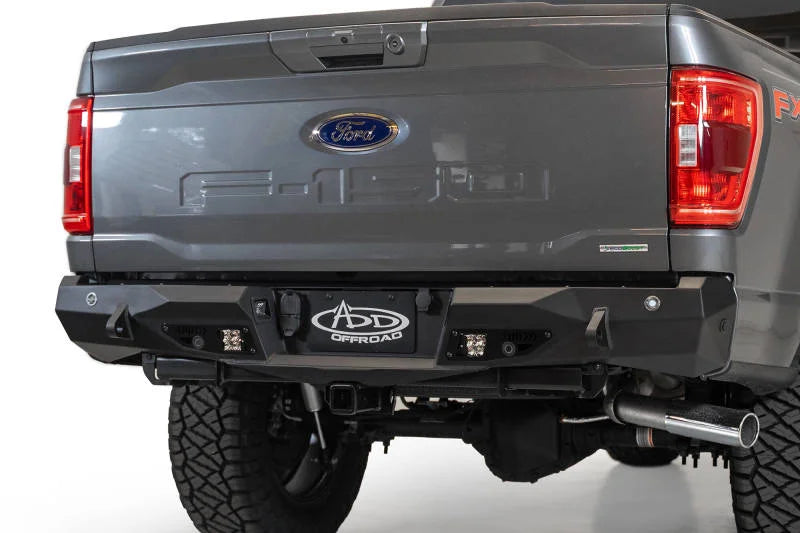 Addictive Desert Designs 2021 Ford F-150 Stealth Fighter Rear Bumper w/ Back up Sensors - Main Product View