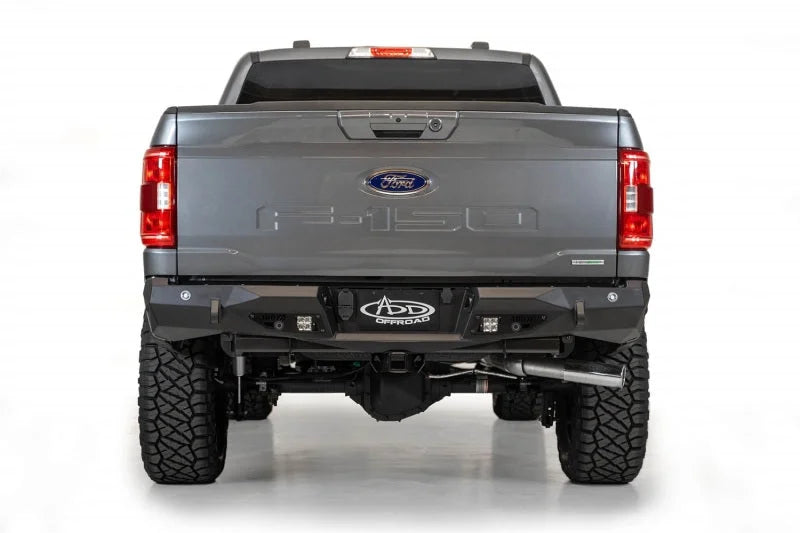 Addictive Desert Designs 2021 Ford F-150 Stealth Fighter Rear Bumper w/ Back up Sensors - Side View