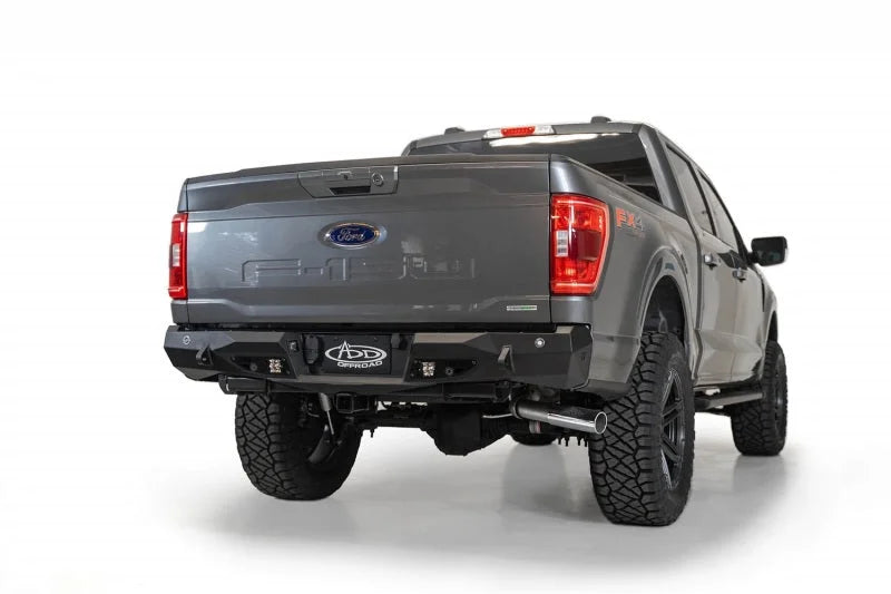 Addictive Desert Designs 2021 Ford F-150 Stealth Fighter Rear Bumper w/ Back up Sensors - Back View