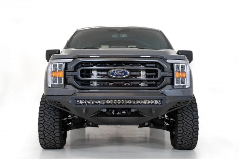 Addictive Desert Designs 2021 Ford F-150 Stealth Fighter Winch Front Bumper - Back View