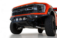 Load image into Gallery viewer, Addictive Desert Designs 2021+ Ford Raptor Bomber Front Bumper w/ 3 Baja Designs LP6 Light Mounts - Side View