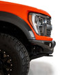Load image into Gallery viewer, Addictive Desert Designs 2021+ Ford Raptor Bomber Front Bumper w/ 3 Baja Designs LP6 Light Mounts - Additional View 5