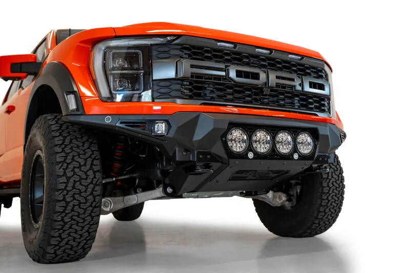 Addictive Desert Designs 2021+ Ford Raptor Bomber Front Bumper w/ 4 Rigid 360 6in Light Mounts - Main Product View