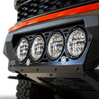 Load image into Gallery viewer, Addictive Desert Designs 2021+ Ford Raptor Bomber Front Bumper w/ 4 Rigid 360 6in Light Mounts - Installation View