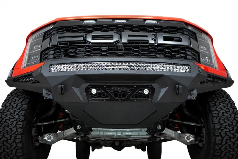 Addictive Desert Designs 2021+ Ford Raptor Stealth Fighter Front Bumper - Installation View