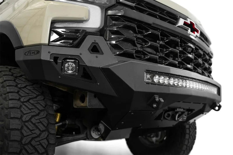 Addictive Desert Designs 2022+ Chevy Silverado 1500 ZR2 Stealth Fighter Front Bumper - Back View