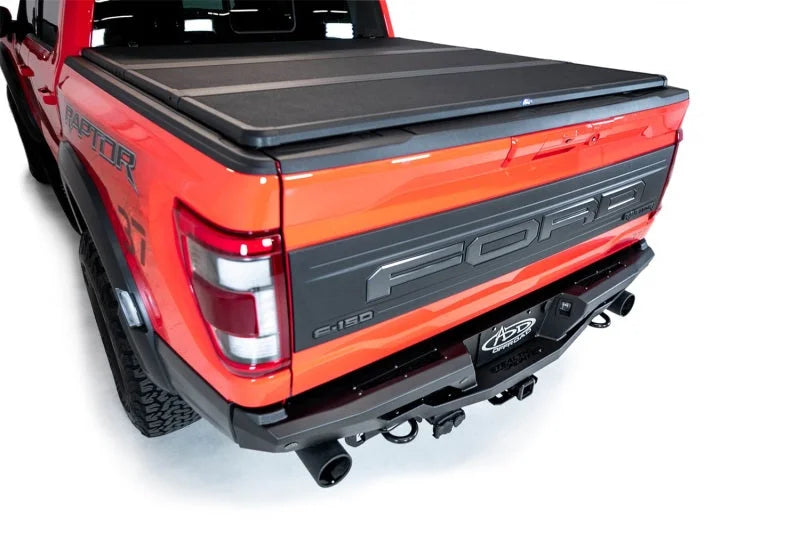 Addictive Desert Designs 2022+ Ford Raptor Stealth Fighter R Bumper w/ 2 Cube Lights - Hammer Black - Installation View