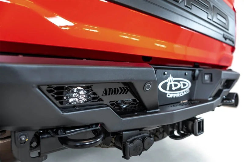 Addictive Desert Designs 2022+ Ford Raptor Stealth Fighter R Bumper w/ 2 Cube Lights - Hammer Black - Additional View 6