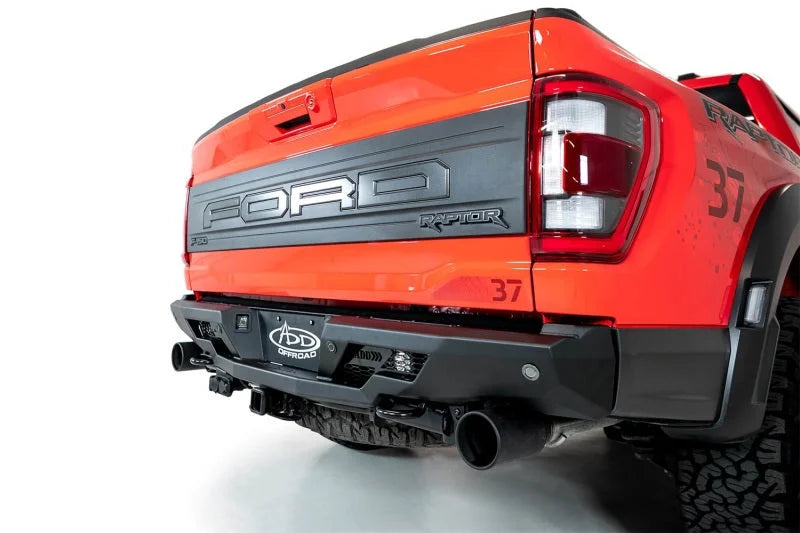Addictive Desert Designs 2022+ Ford Raptor Stealth Fighter R Bumper w/ 2 Cube Lights - Hammer Black - Additional View 8