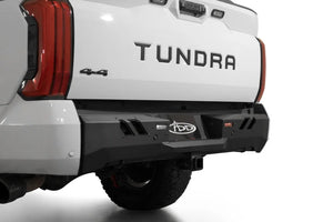 Addictive Desert Designs 2022+ Toyota Tundra Black Label Rr Bumper - Hammer Blk w/ Satin Blk Panels - Main Product View
