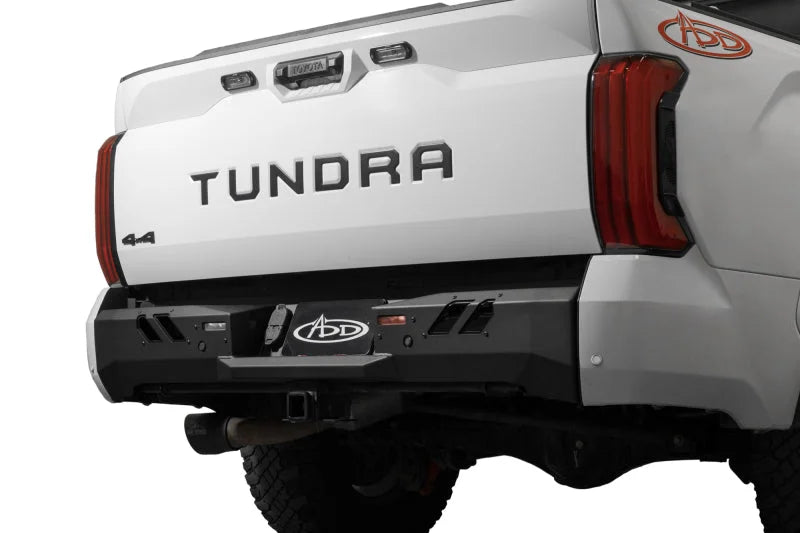Addictive Desert Designs 2022+ Toyota Tundra Black Label Rr Bumper - Hammer Blk w/ Satin Blk Panels - Additional View 5