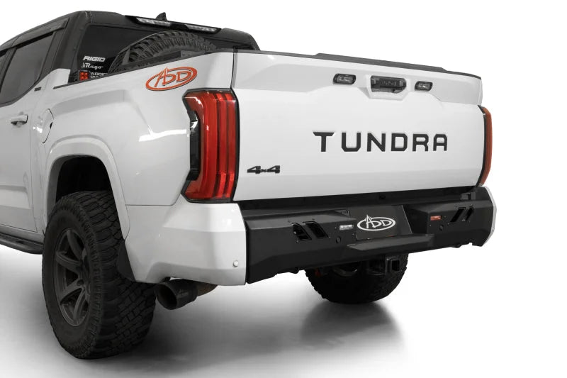 Addictive Desert Designs 2022+ Toyota Tundra Black Label Rr Bumper - Hammer Blk w/ Satin Blk Panels - Additional View 9