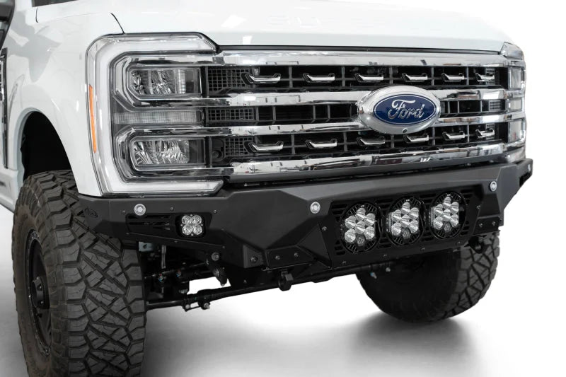 Addictive Desert Designs 2023+ Ford F-250/F-350 Bomber Front Bumper (w/ 3 Baja Designs LP6 Mounts) - Main Product View