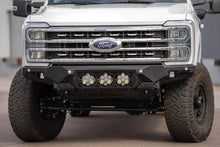 Load image into Gallery viewer, Addictive Desert Designs 2023+ Ford F-250/F-350 Bomber Front Bumper (w/ 3 Baja Designs LP6 Mounts) - Side View