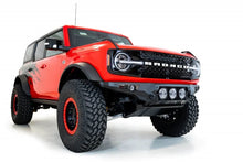 Load image into Gallery viewer, Addictive Desert Designs 21-22 Ford Bronco Bomber Front Bumper (w/ 3 Rigid 360 Mounts) - Installation View