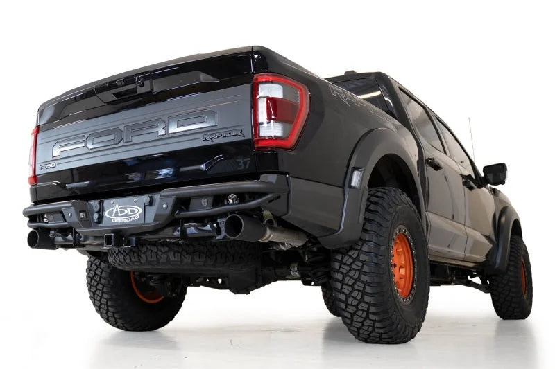 Addictive Desert Designs 21-22 Ford Raptor PRO Bolt-On Rear Bumper - Side View