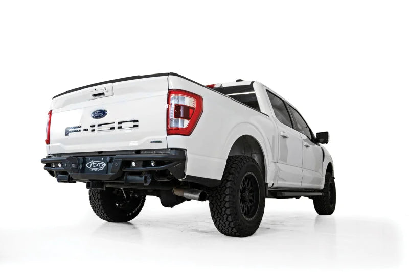 Addictive Desert Designs 21-23 Ford F-150 PRO Bolt-On Rear Bumper w/ Back-up Sensor Cutouts - Side View
