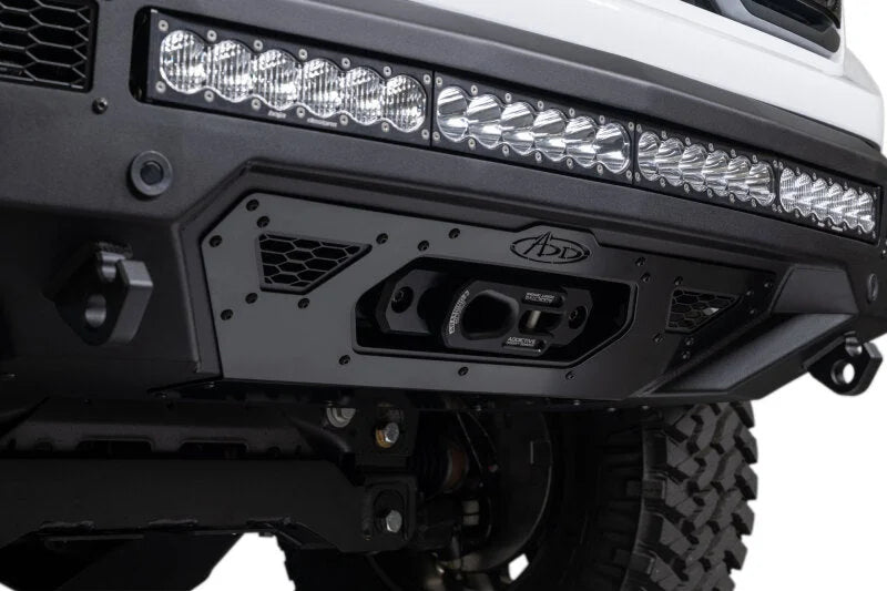 Addictive Desert Designs 22-25 GMC Sierra 1500 Stealth Fighter Winch Kit - Back View