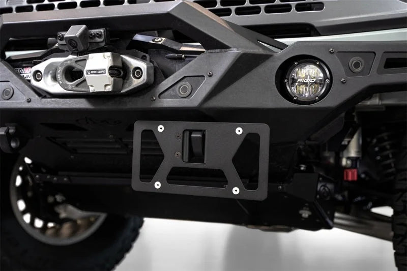 Addictive Desert Designs Clevis Mounted Front License Plate Bracket - Side View