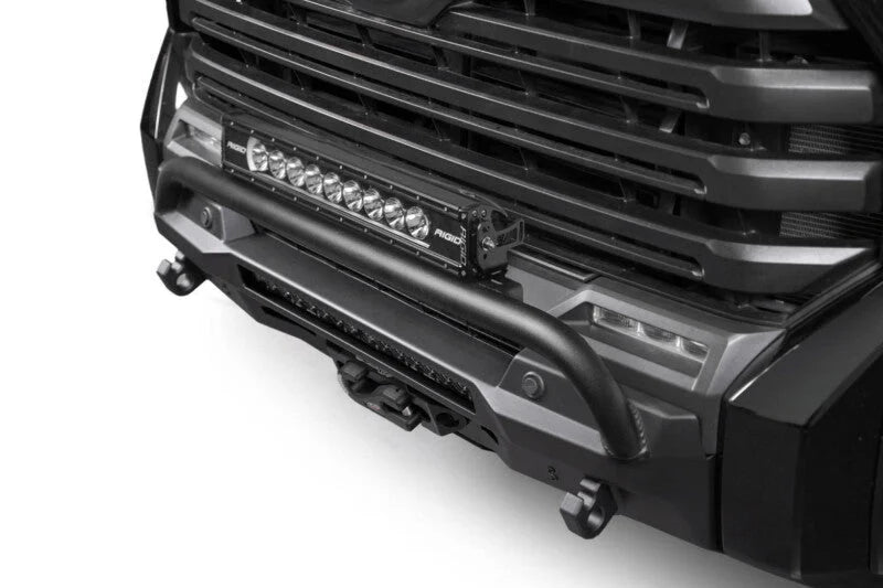 Addictive Desert Designs Stealth Center Mount Front Bumper w/ Top Hoop fits 2022-2025 Toyota Tundra - Installation View