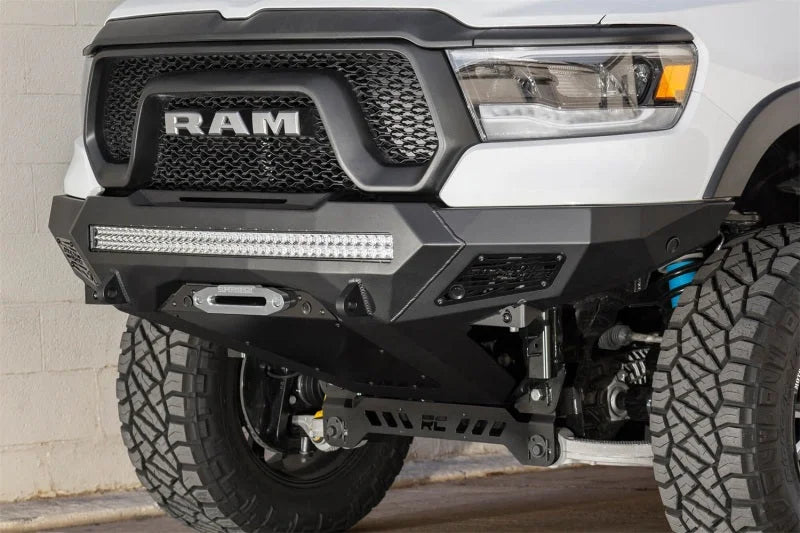 Addictive Desert Designs Stealth Fighter Fr Bumper w/Winch&Parking Sensor Mounts fits 2019-2023 Ram 1500 / Ram REBEL - Mai...