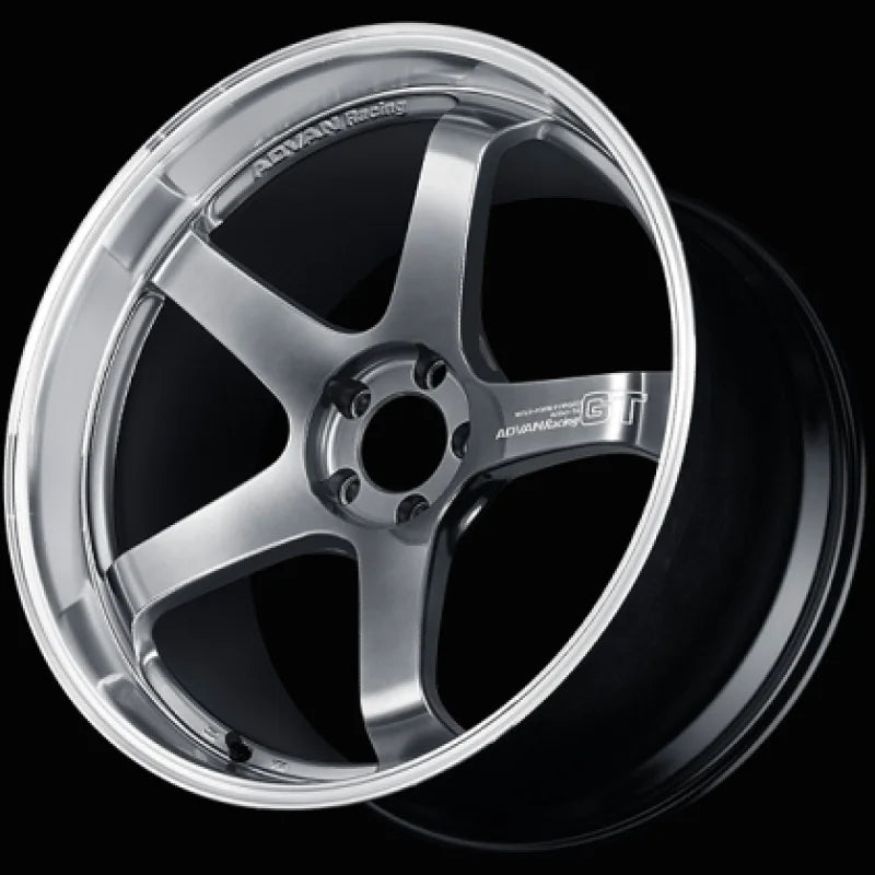 Advan GT Beyond 18x9.5 +38 5x114.3 Machining and Hyper Platinum Black Wheel
