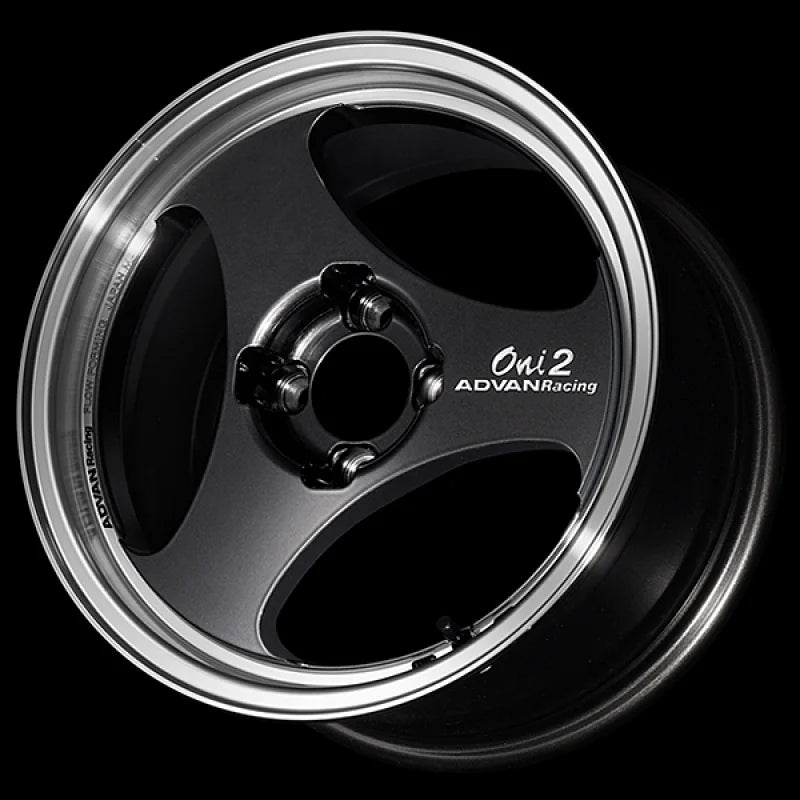Advan ONI2 15x7.0 / +30 Offset / 4x100 / 63mm Bore / Machining and Black Gunmetallic