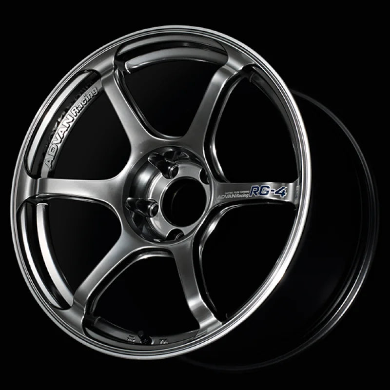 Advan RG-4 17x8.0 / +54 Offset / 5x114.3 / 73mm Bore / Racing Hyper Black and Ring