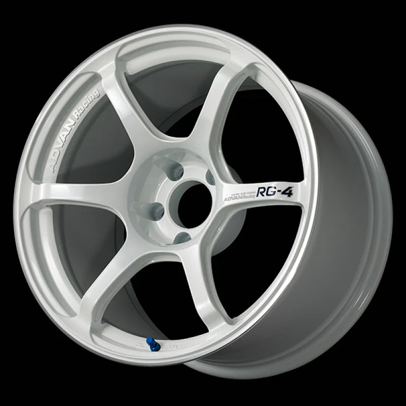 Advan RG-4 17x9.0 / +35 Offset / 5x114.3 / 73mm Bore / Racing White Metallic and Ring