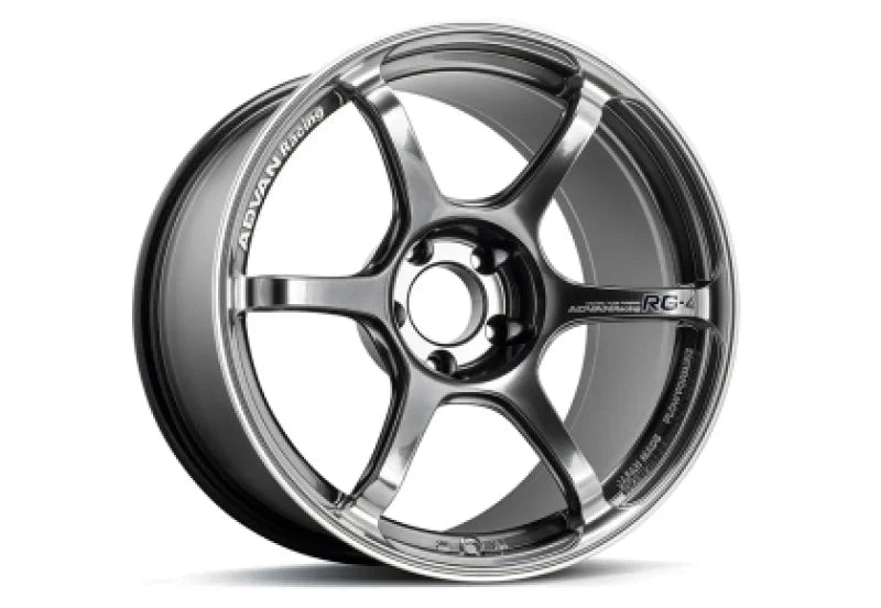 Advan RG-4 18x9.5 +38 5x114.3 Racing Hyper Black and Ring Wheel
