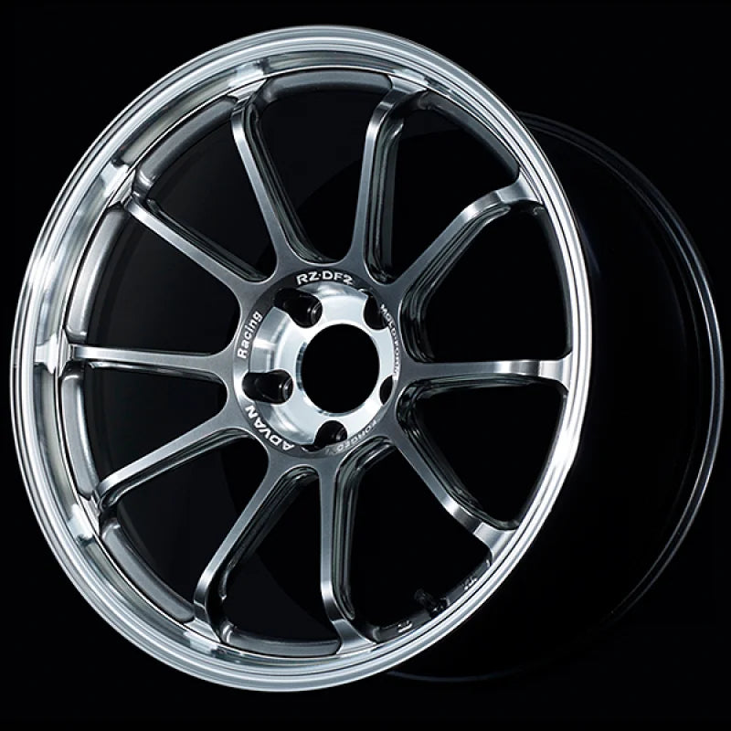 Advan RZ-DF2 19x10.5 / +32 Offset / 5x112 / 66.5mm Bore / Diamond Cut and Hyper Platinum Black