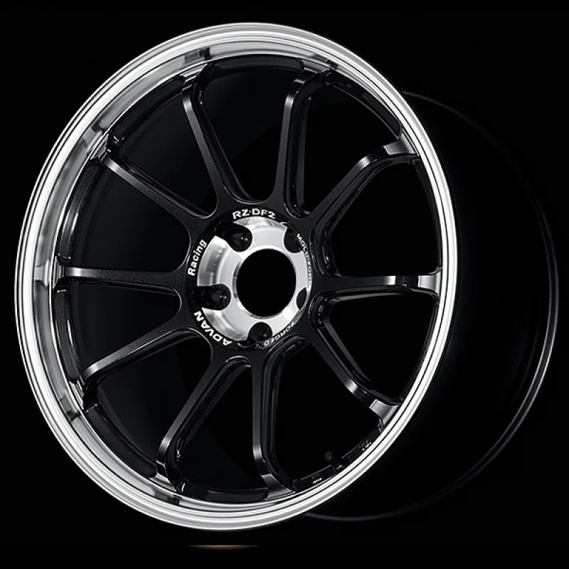 Advan RZ-DF2 19x10.5 / +32 Offset / 5x120 / 72.5mm Bore / Diamond Cut and Racing Titanium Black