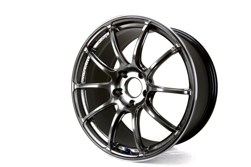 Advan RZII 17x9.0 +35 5x114.3 Racing Hyper Black Wheel - Side View