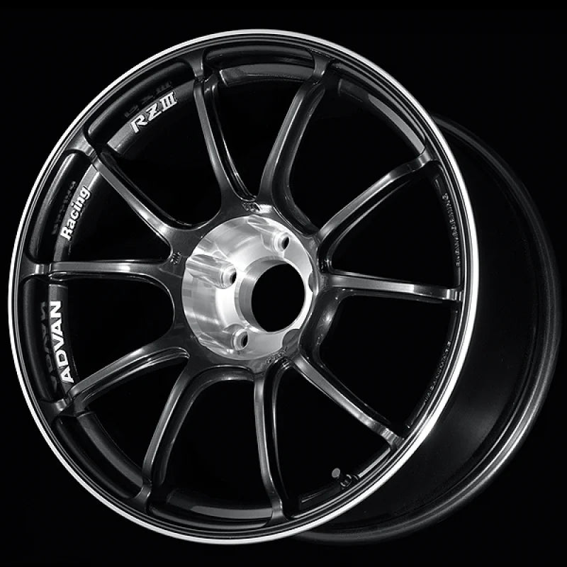 Advan RZIII 18x9.5 / +35 Offset / 5x114.3 BC / 73mm Bore / Black Gun Metallic & Diamond Cut