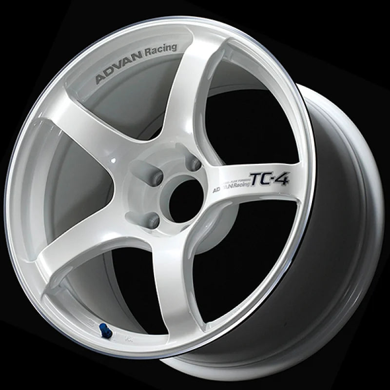 Advan TC4 16x8.0 / +38 Offset / 4x100 / 73mm Bore / Racing White Metallic and Ring
