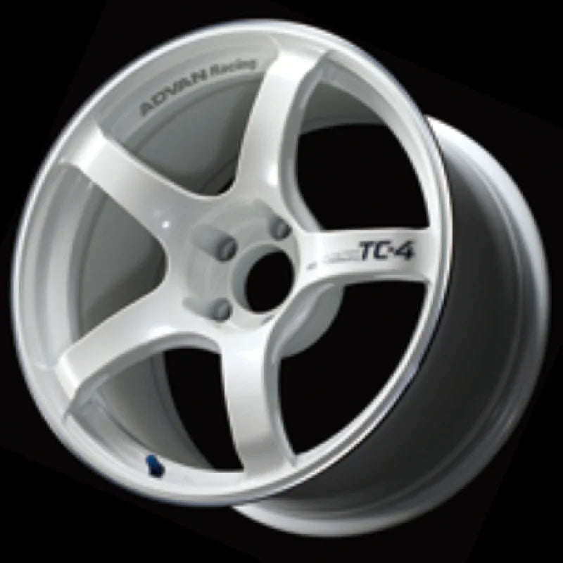Advan TC4 17x8.0 +38 5x114.3 Racing White Metallic and Ring Wheel