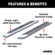 Load image into Gallery viewer, AdvantEDGE 5-1/2" x 75" Chrome Aluminum Side Bars (No Brackets) 2055875 fits 2008-2019 Chevrolet Silverado 2500 / 2009-201...