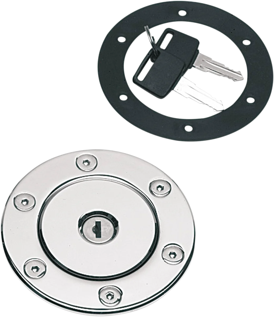 Aero Gas Cap - Vented Aero - 120 mm DragSpecialties 011525BX - Side View