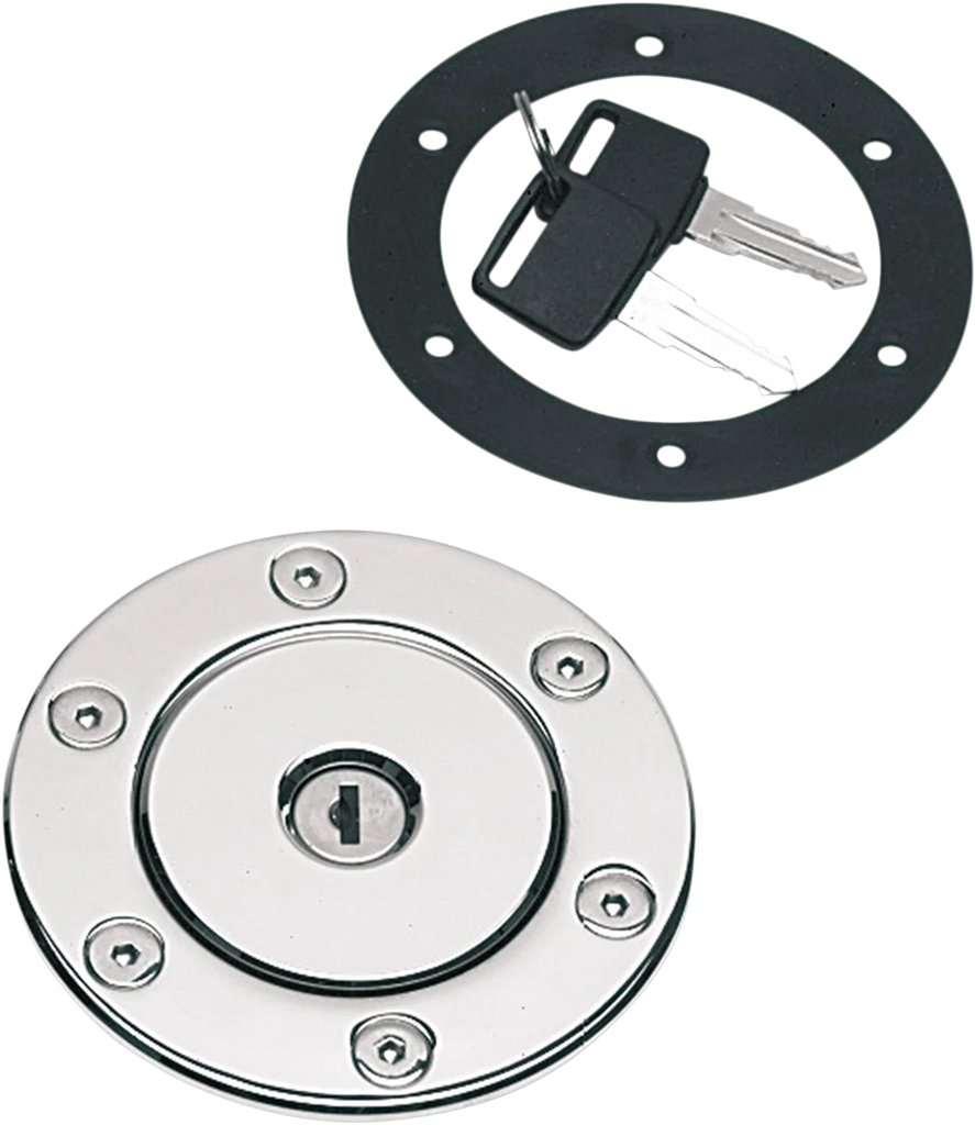 Aero Gas Cap - Vented Aero - 120 mm DragSpecialties 011525BX - Side View