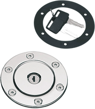 Load image into Gallery viewer, Aero Gas Cap - Vented Aero - 120 mm DragSpecialties 011525BX - Side View