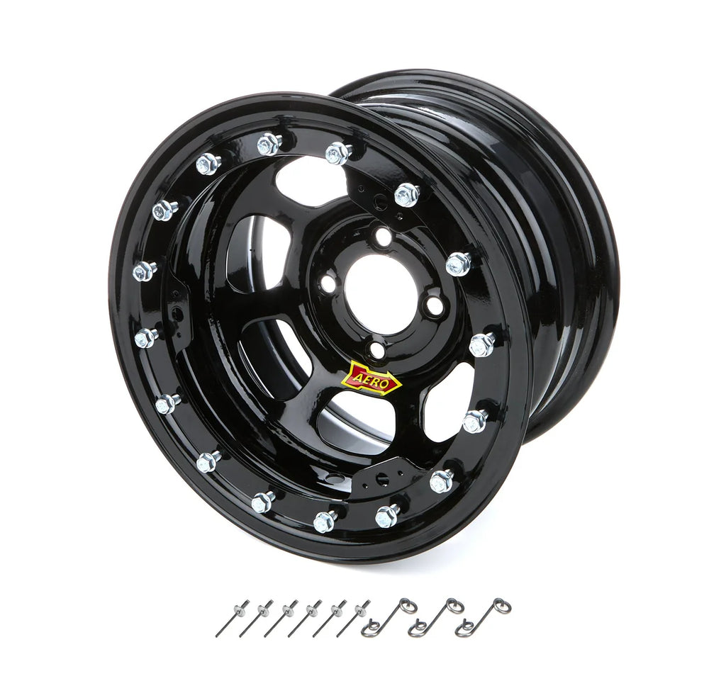 Aero Race Wheels 13x8 3in. 4.00 Black Beadlock 33-184030B