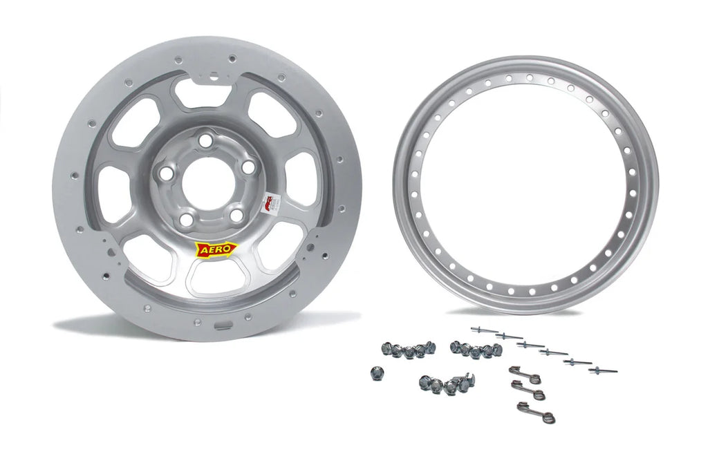 Aero Race Wheels 15X10 3in 5.00 Silver Beadlock 53-005030S